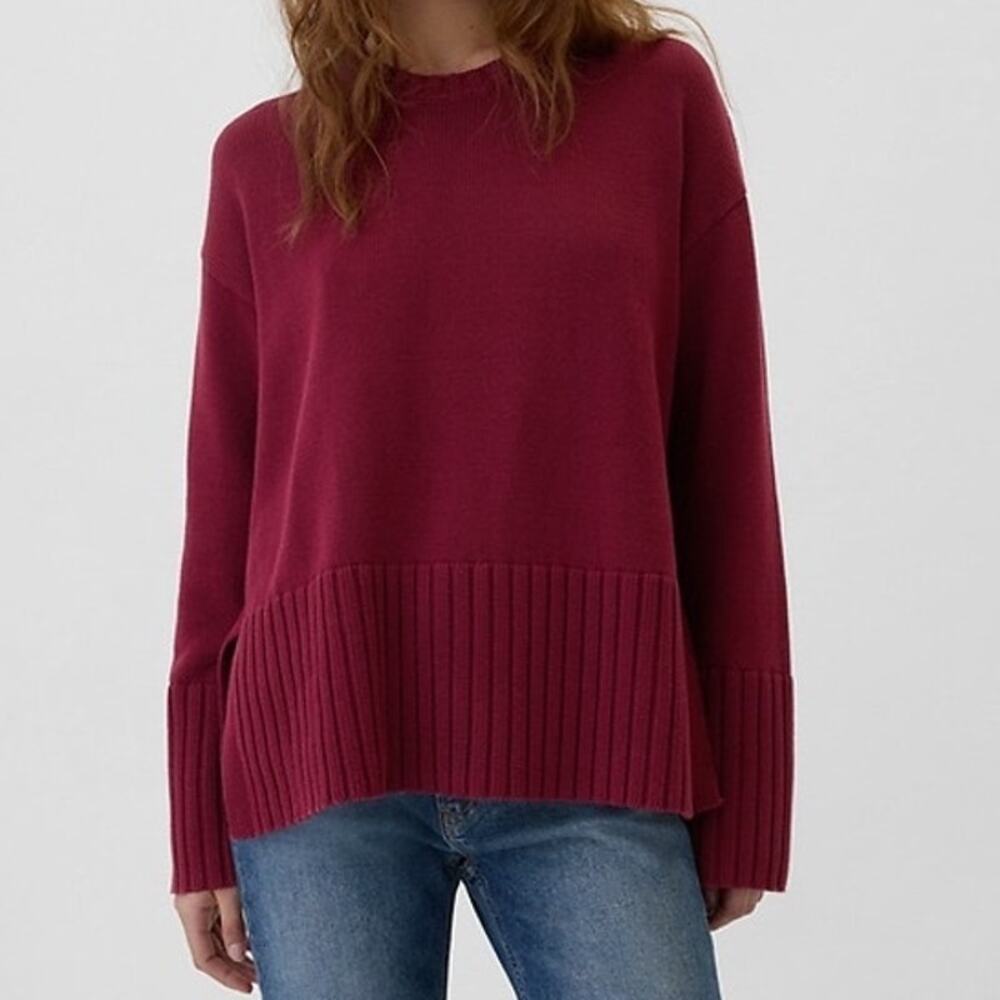 Gap Women's Medium Sweater 24/7 Crew Neck Pullover Boxy 100% Cottom Knit